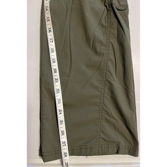 Rei Pants Womens 10 Petite Green Nylon Lightweight Cargo Rollup Hiking Camping - Picture 10 of 11